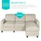 Best Choice Products Linen Sectional Sofa Couch w/ Chaise Lounge, Reversible Ottoman Bench